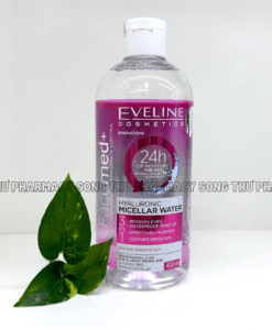 EVELINE HYALURONIC MICELLAR WATER - NƯỚC TẨY TRANG DƯỠNG ẨM CHO DA KHÔ, NHẠY CẢM (MÀU HỒNG)