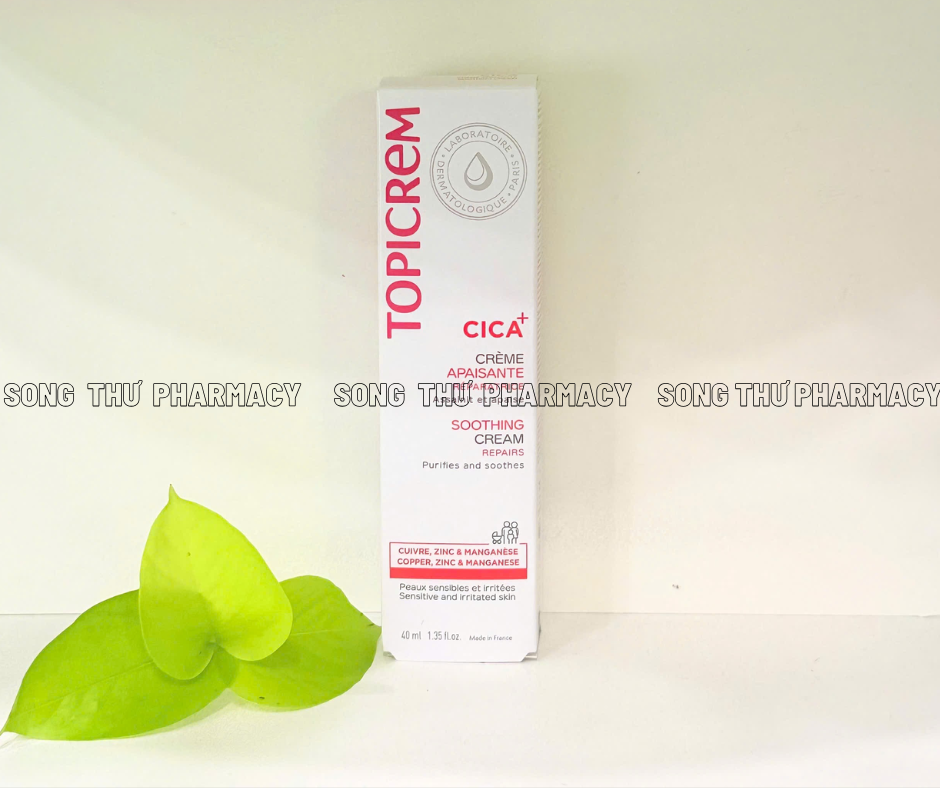 TOPICREM CICA SOOTHING CREAM - KEM CHỐNG NHIỄM KHUẨN, LÀM LÀNH VẾT THƯƠNG & PHỤC HỒI DA HƯ TỔN