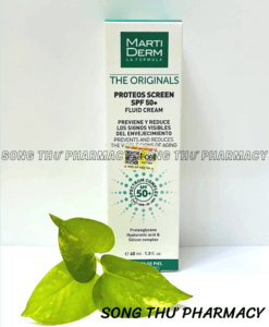 MARTIDERM THE ORIGINALS PROTEOS SCREEN SPF50+ FLUID CREAM - KEM CHỐNG NẮNG PHỔ RỘNG TOÀN DIỆN NGỪA LÃO HÓA, PHÒNG CHỐNG NÁM