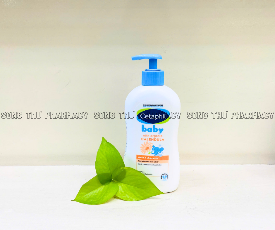 CETAPHIL BABY WASH & SHAMPOO WITH ORGANIC CALENDULA - SỮA TẮM, GỘI DỊU NHẸ CHO BÉ