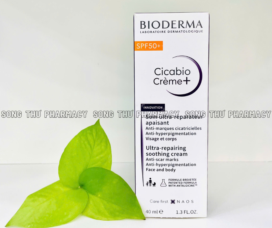 BIODERMA CICABIO SPF50+ - KEM CHỐNG NẮNG DƯỠNG ẨM, LÀM DỊU DA, NGỪA THÂM SẸO