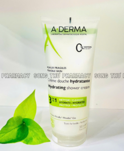 A-DERMA HYDRATING SHOWER CREAM - SỮA TẮM GỘI, RỬA MẶT HÀNG NGÀY CHO DA NHẠY CẢM