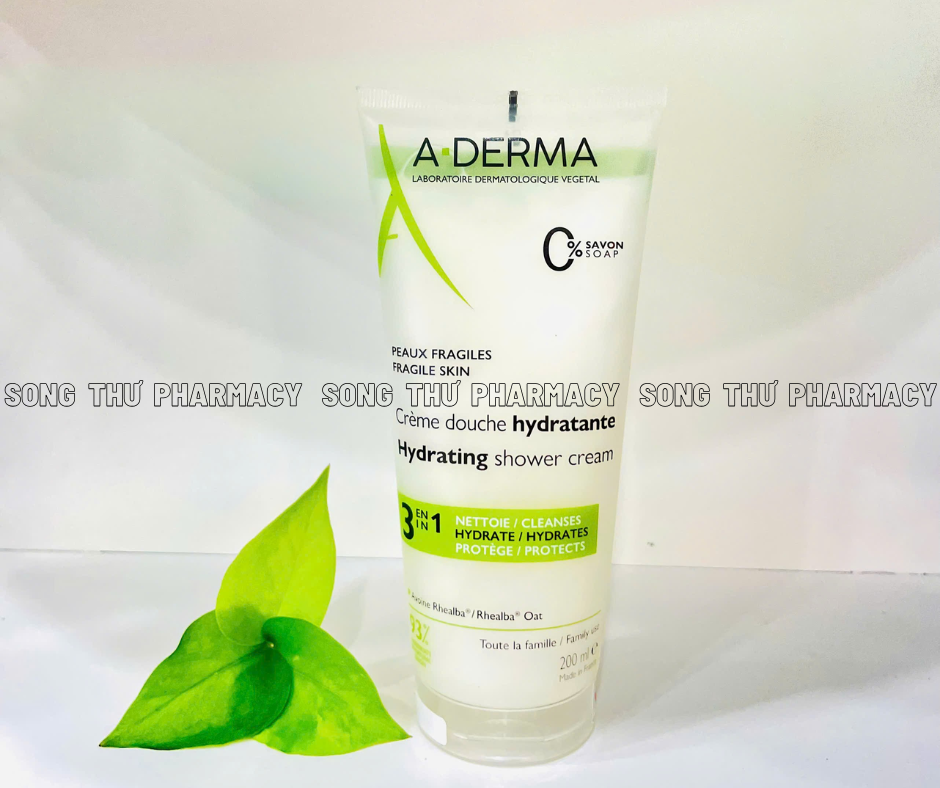 A-DERMA HYDRATING SHOWER CREAM - SỮA TẮM GỘI, RỬA MẶT HÀNG NGÀY CHO DA NHẠY CẢM