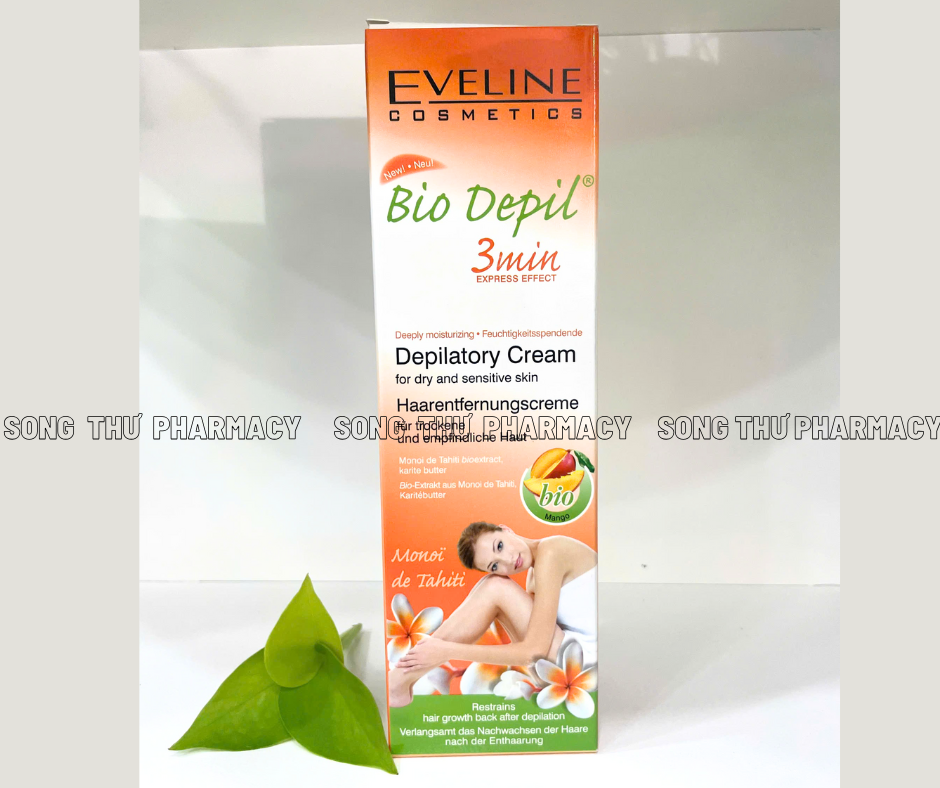 EVELINE BIO DEPIL 3 MIN - KEM TẨY LÔNG 3 VÙNG HƯƠNG XOÀI