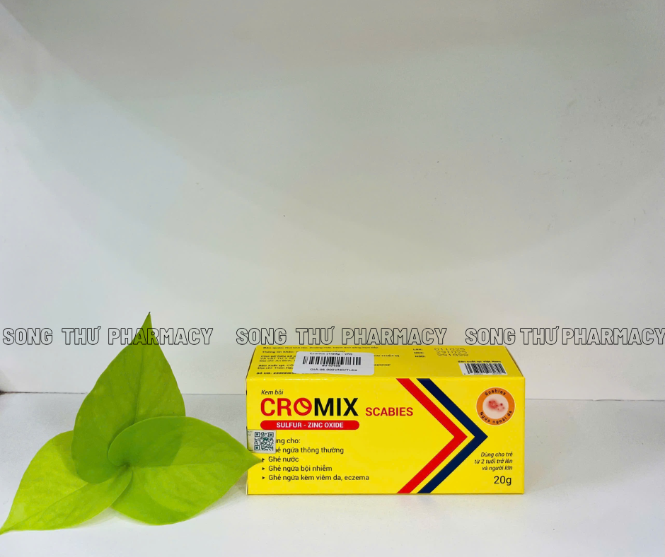 CROMIX SCABIES – CHẾ PHẨM HỖ TRỢ ĐIỀU TRỊ GHẺ, NGỨA, KHÁNG KHUẨN, PHỤC HỒI DA