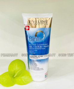 EVELINE FACE MED+8 IN 1 - GEL RỬA MẶT LOẠI BỎ TẠP CHẤT, MỤN ĐẦU ĐEN & BÃ NHỜN 