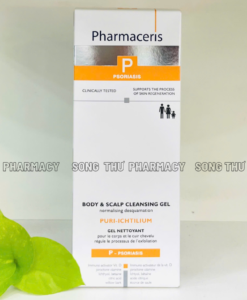 PHARMACERIS PURI - ICHTLIUM - GEL TẮM GỘI CHUYÊN BIỆT, GIỮ ẨM & HỖ TRỢ GIẢM TRIỆU CHỨNG VẢY NẾN 