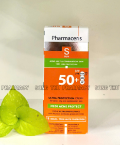 PHARMACERIS S MEDI ACNE PROTECT SPF 50+ - KEM CHỐNG NẮNG KIỀM DẦU, KHÁNG KHUẨN & NGỪA MỤN CHUYÊN SÂU
