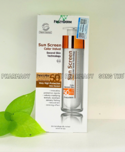 FREZYDERM SUNSCREEN VELVET FACE COLOR SPF50+ - KEM CHỐNG NẮNG CÓ MÀU KIỀM DẦU CHỐNG NƯỚC