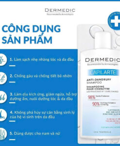 DERMEDIC CAPILARTE ANTI DANDRUFF SHAMPOO - DẦU GỘI LÀM SẠCH GÀU & GIẢM NGỨA 
