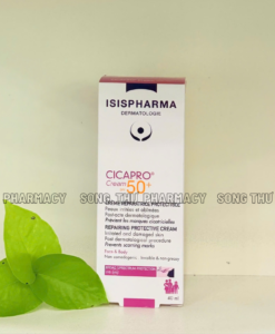 ISIS PHARMA CICAPRO CREAM SPF50+ – KEM CHỐNG NẮNG PHỤC HỒI DA SAU TREATMENT