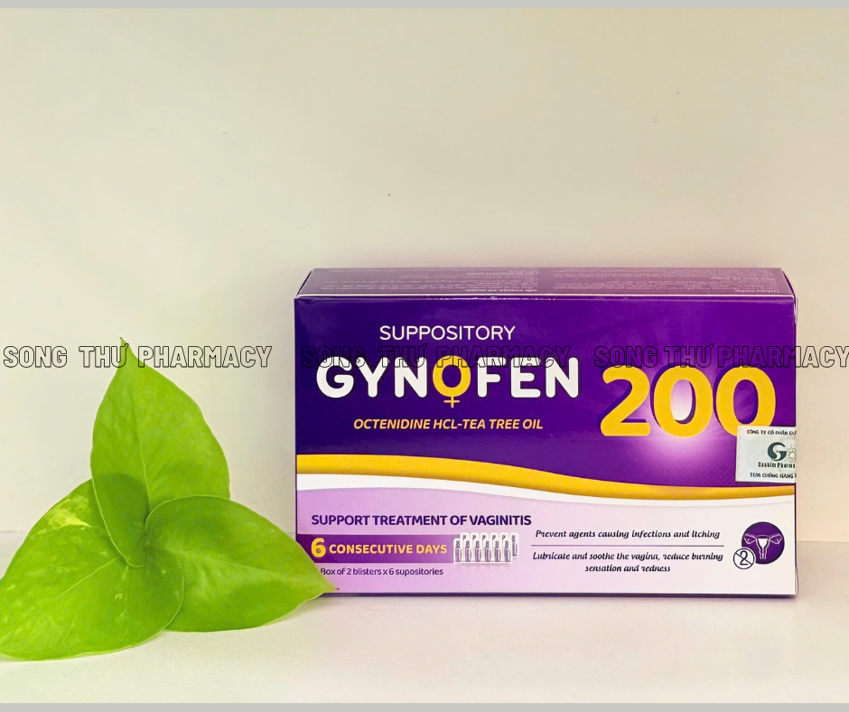 GYNOFEN 200 - VIÊN ĐẶT PHỤ KHOA GIẢM VIÊM NHIỄM PHỤ KHOA VÀ NẤM NGỨA ÂM ĐẠO
