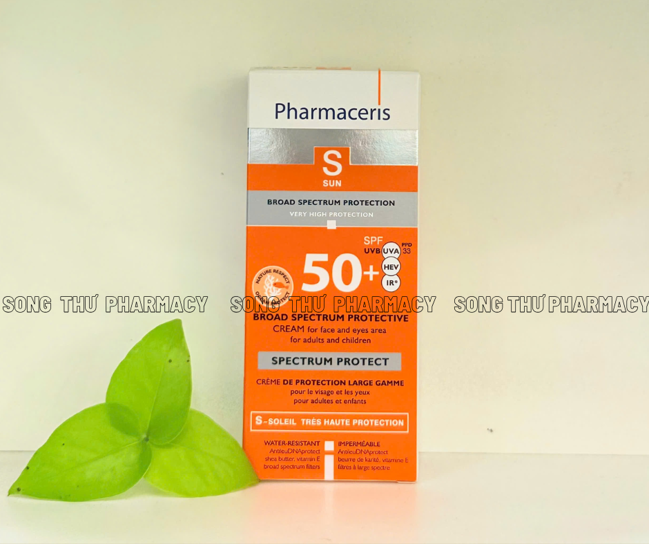 PHARMACERIS S BROAD SPECTRUM PROTECTION CREAM SPF50+ - KEM CHỐNG NẮNG QUANG PHỔ RỘNG BẢO VỆ DA TOÀN DIỆN