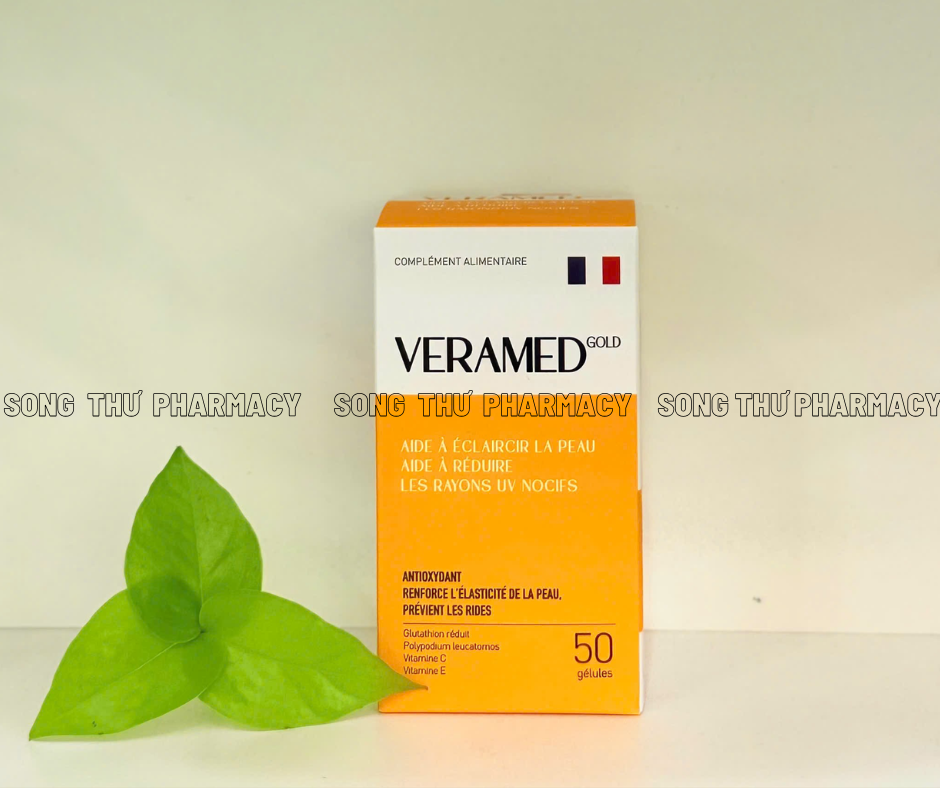 VERAMED GOLD - VIÊN UỐNG TRẮNG DA VÀ GIẢM NÁM