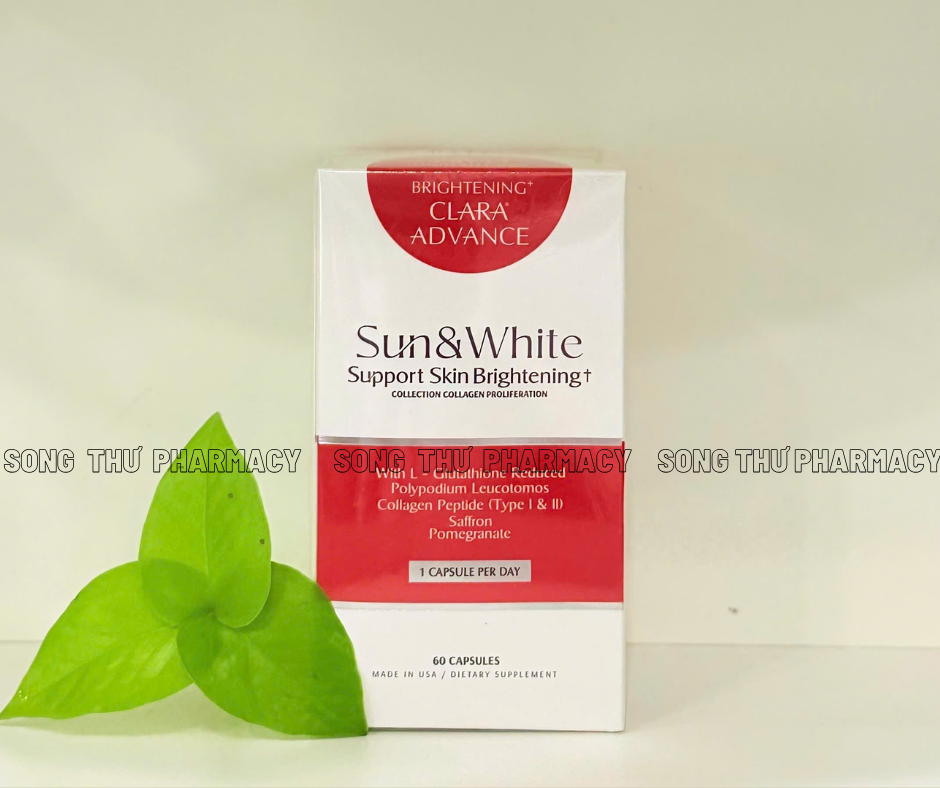 CLARA ADVANCE SUN & WHITE - VIÊN UỐNG HỖ TRỢ TRẮNG DA, CHỐNG NẮNG